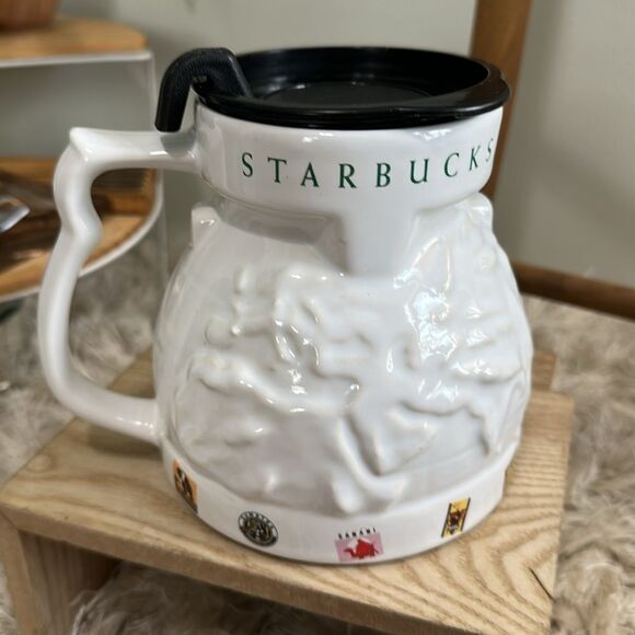Vintage 90’s Starbucks Mug
Around The World Travel Embossed
Ceramic Globe Cup - Picture 3 of 17